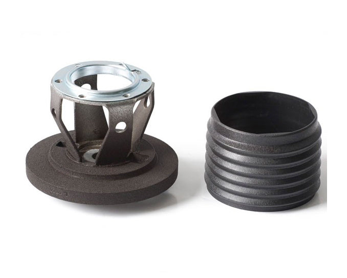 MOMO Tuning & Safety Steering Wheel Adapter - Momo Wheel to OE Column - Hardware Included - Aluminum - Matte Black Trim - Porsche 911 Long - each L231