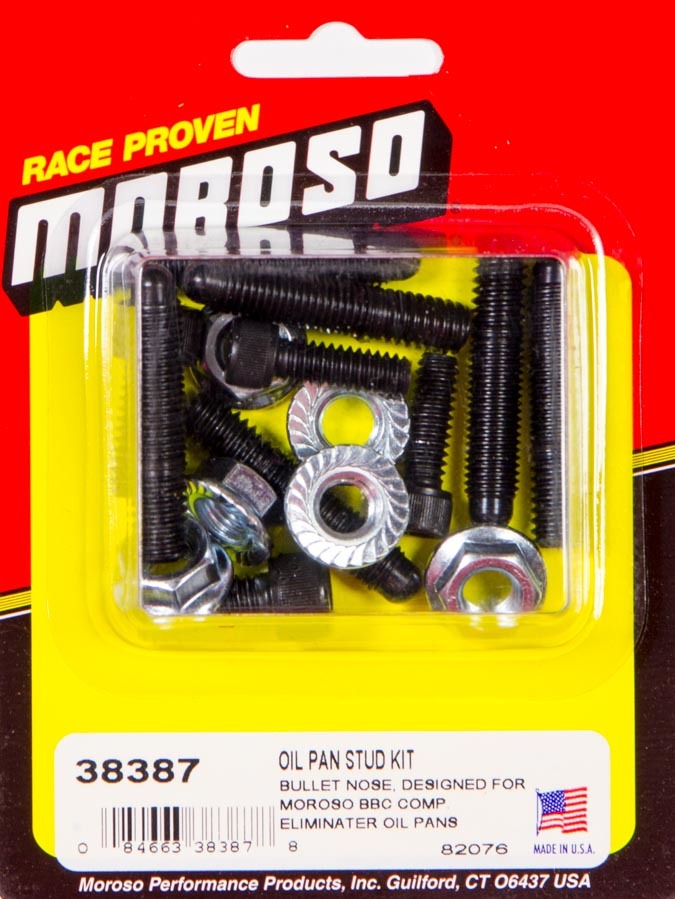 Moroso 38387 Bullet Nose Oil Pan Stud Kit for Big Block Chevy