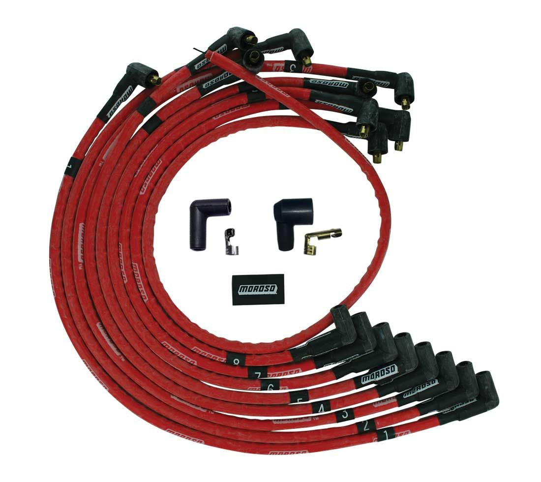 Moroso 52526 Ultra Plug Wire Set SBC Over V C Red