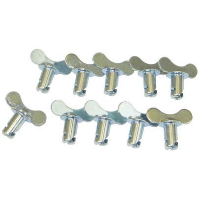 MOROSO 71277 Quick Turn Wing Head Fasteners, 5/16 x 0.450 in Body, Steel, Set of 10