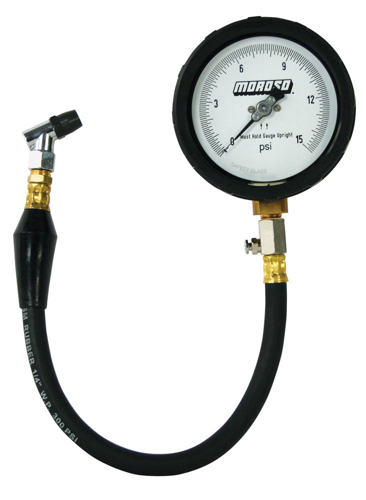 Moroso Pro Series Tire Pressure Gauge 89552, 0–15 PSI Analog