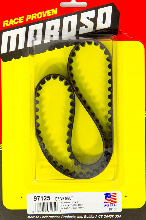 Moroso 97125 HTD Radius Drive Belt, 23.6-Inch Length, 1-Inch Width