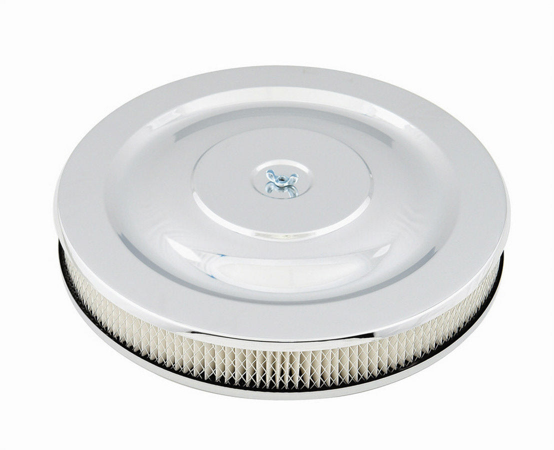 Mr Gasket Mr. Gasket Air Cleaner - 14 Inch Diameter X 2-1/4 Inch Tall - Chrome 1480 - Bczg_1480