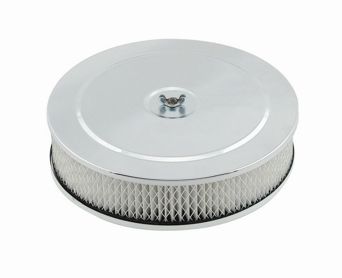 Mr Gasket Mr. Gasket Air Cleaner - 9 Inch Diameter X 2-3/4 Inch Tall - Chrome 1487 - Bczg_1487