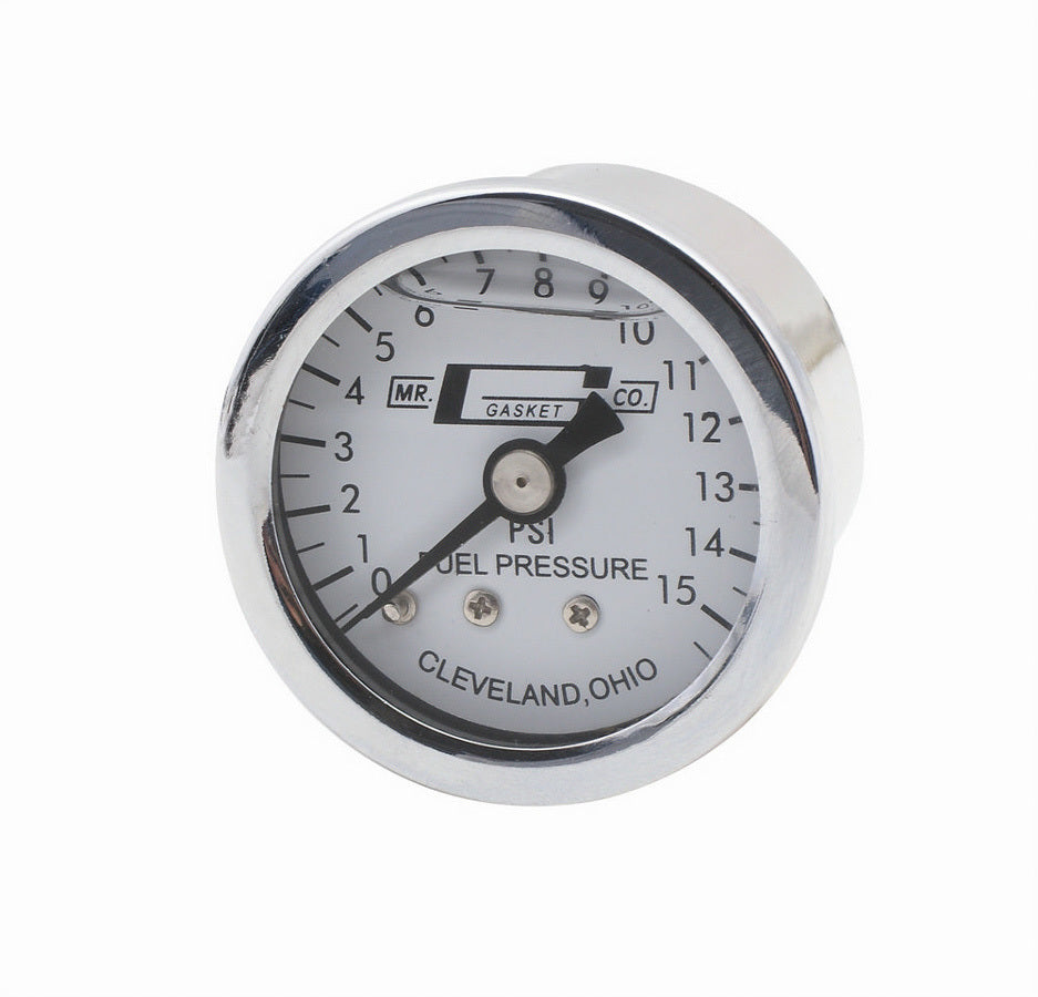 Mr Gasket Mr. Gasket Fuel Pressure Gauge - 0-15 PSI - 1/2 Inch Diameter - Liquid Filled 1563 product image 3