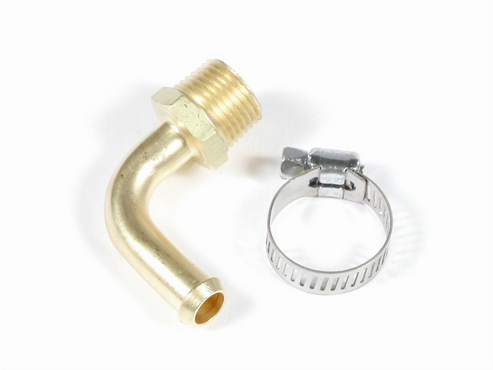 Mr Gasket Mr. Gasket Fuel Line Fitting - 3/8 Inch NPT to 3/8 Inch Hose Barb - 90° - Brass 2966 product image 2