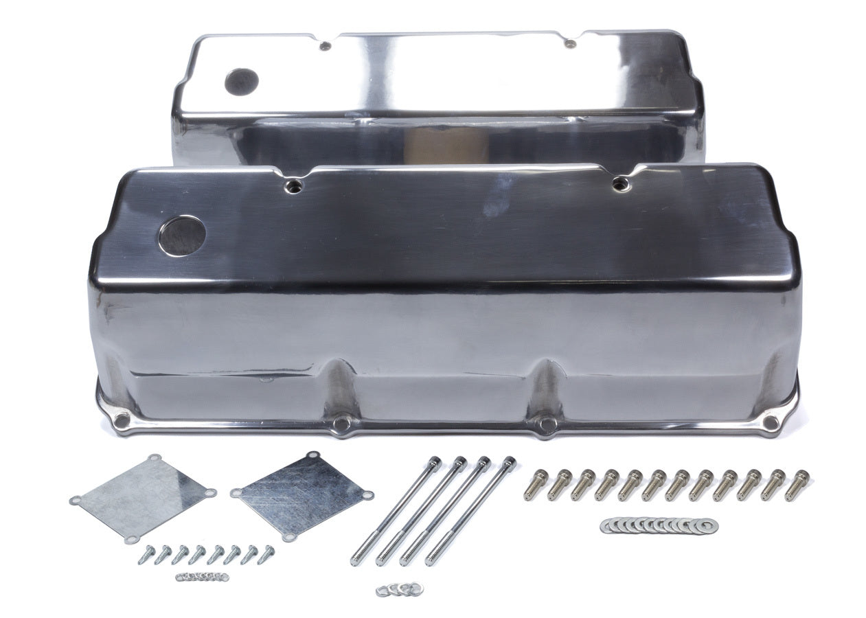 Mr Gasket Mr. Gasket Cast Aluminum Tall Valve Covers - Polished 6890G - Bczg_6890g