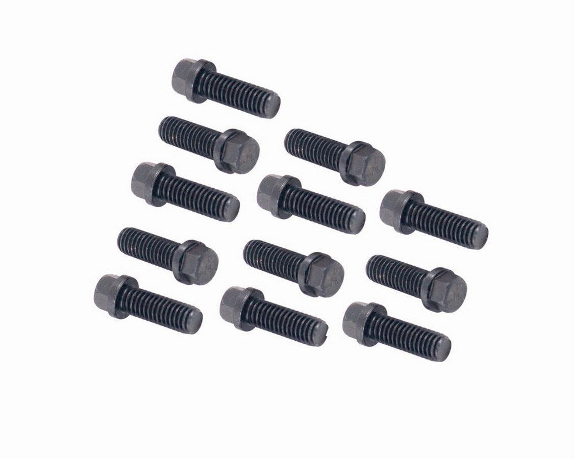 Mr Gasket Mr. Gasket Header Bolts -3/8-16 X 1 Inch Hex Head - Black Oxide 917 - Bczg_917