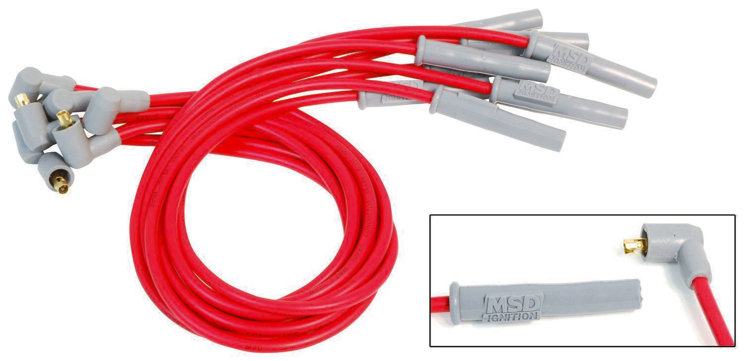 MSD Super Conductor Spark Plug Wire Set, 4 Cyl., 22R 31949 - Bccx_31949
