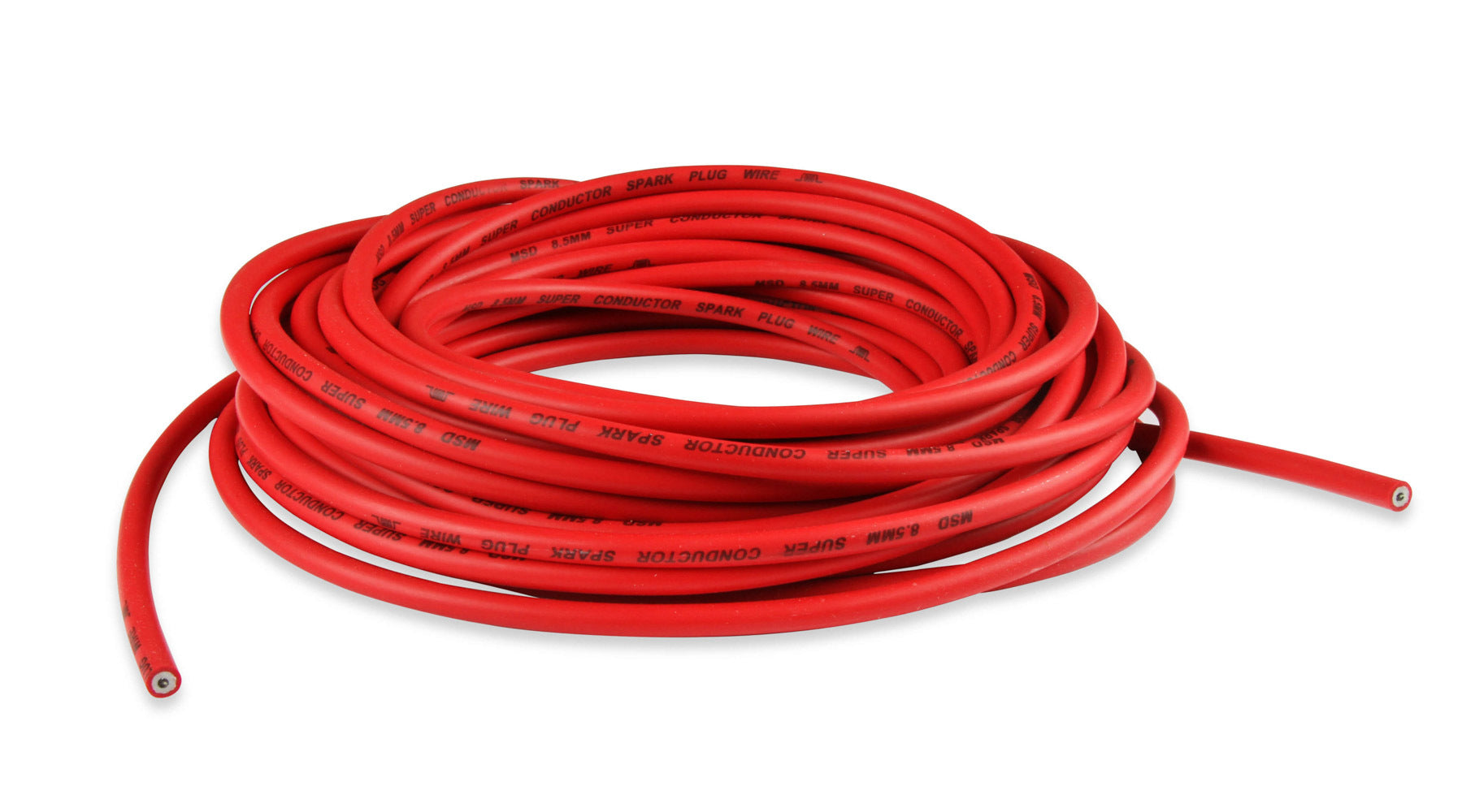 MSD 8.5mm Super Conductor Spark Plug Wire, Red, Low Resistance, 50 ft 34029 product image 5
