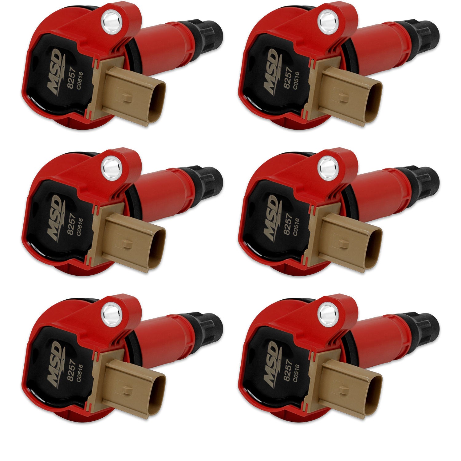 MSD Ignition Coil - Ford Ecoboost - 3.5L V6 - 3-Pin Connector - Red - 6-Pack 82576 product image 5