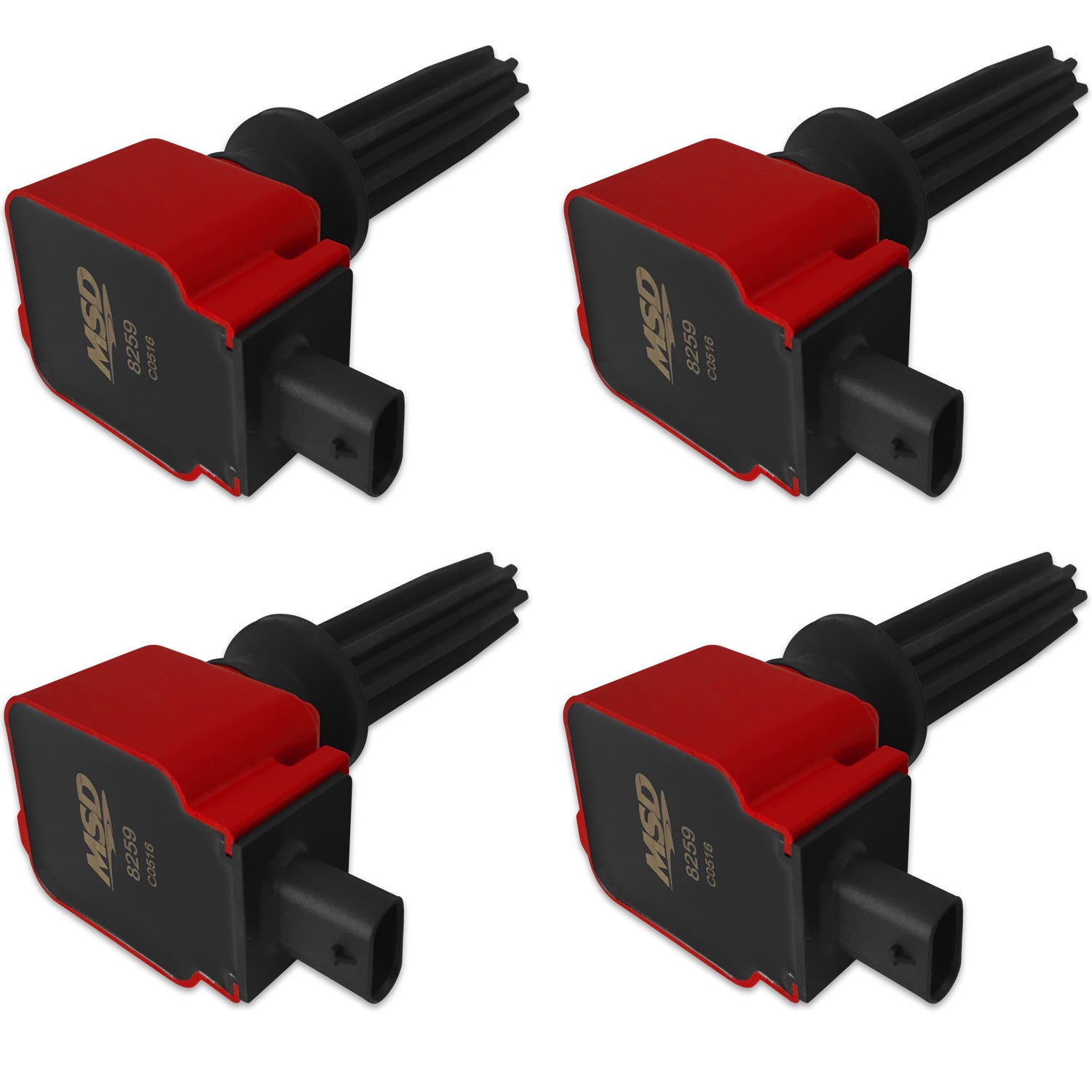 MSD Ignition Coil - Ford Ecoboost - 2.0L/2.3L L4 - Red - 4-Pack 82594 - Bccx_82594