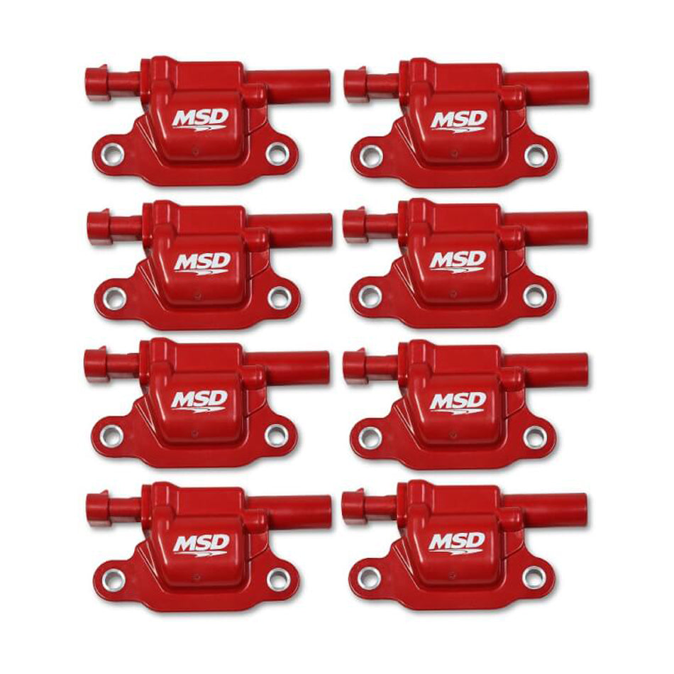 MSD Ignition Coil - Blaster Series - Gen V GDI Engine - Red - 8-Pack - Square 82668 product image 7