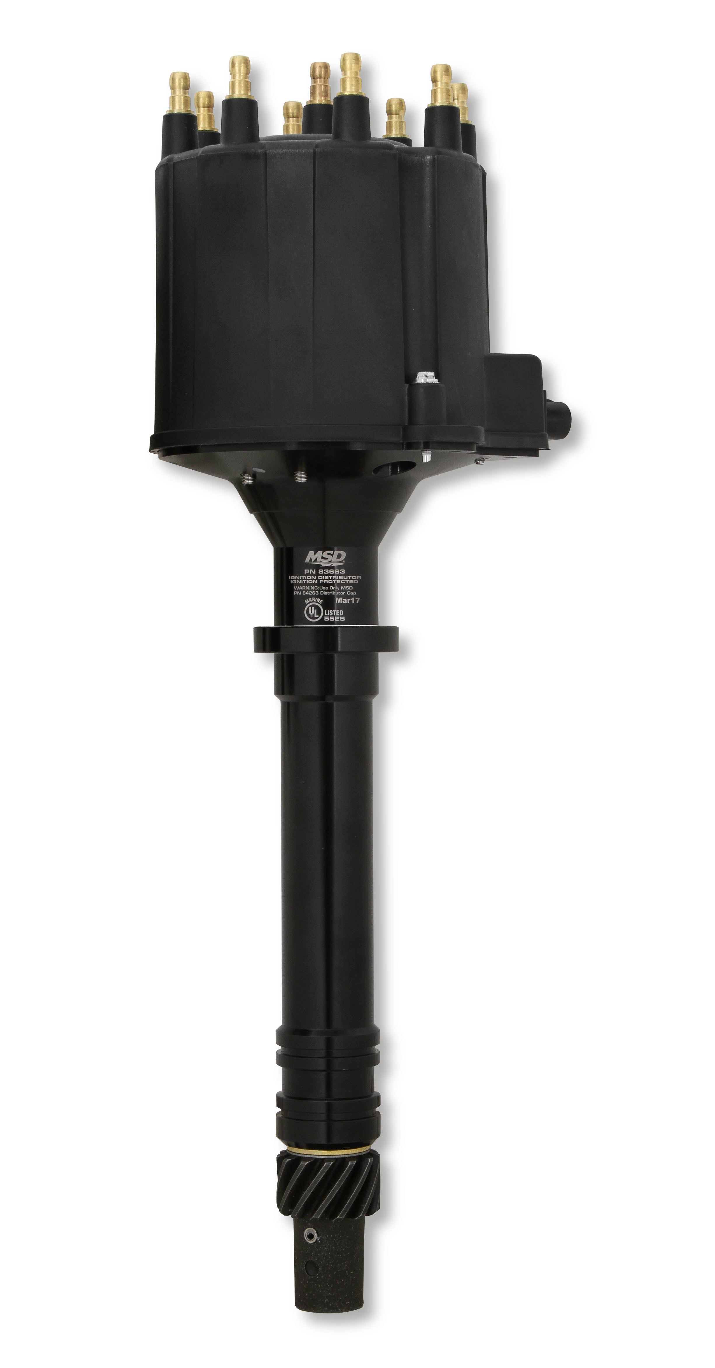 MSD GM Late Model HEI V8 Ext Coil Distributor- Black 83663 - Bccx_83663