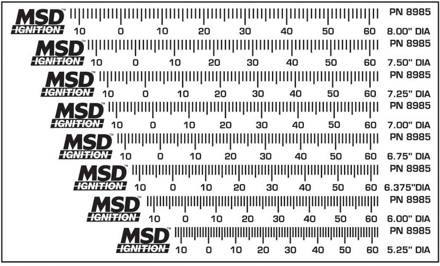 MSD 8985 Timing Tape - Harmonic Balancer 5.25" to 8.00" Diameter product image 6
