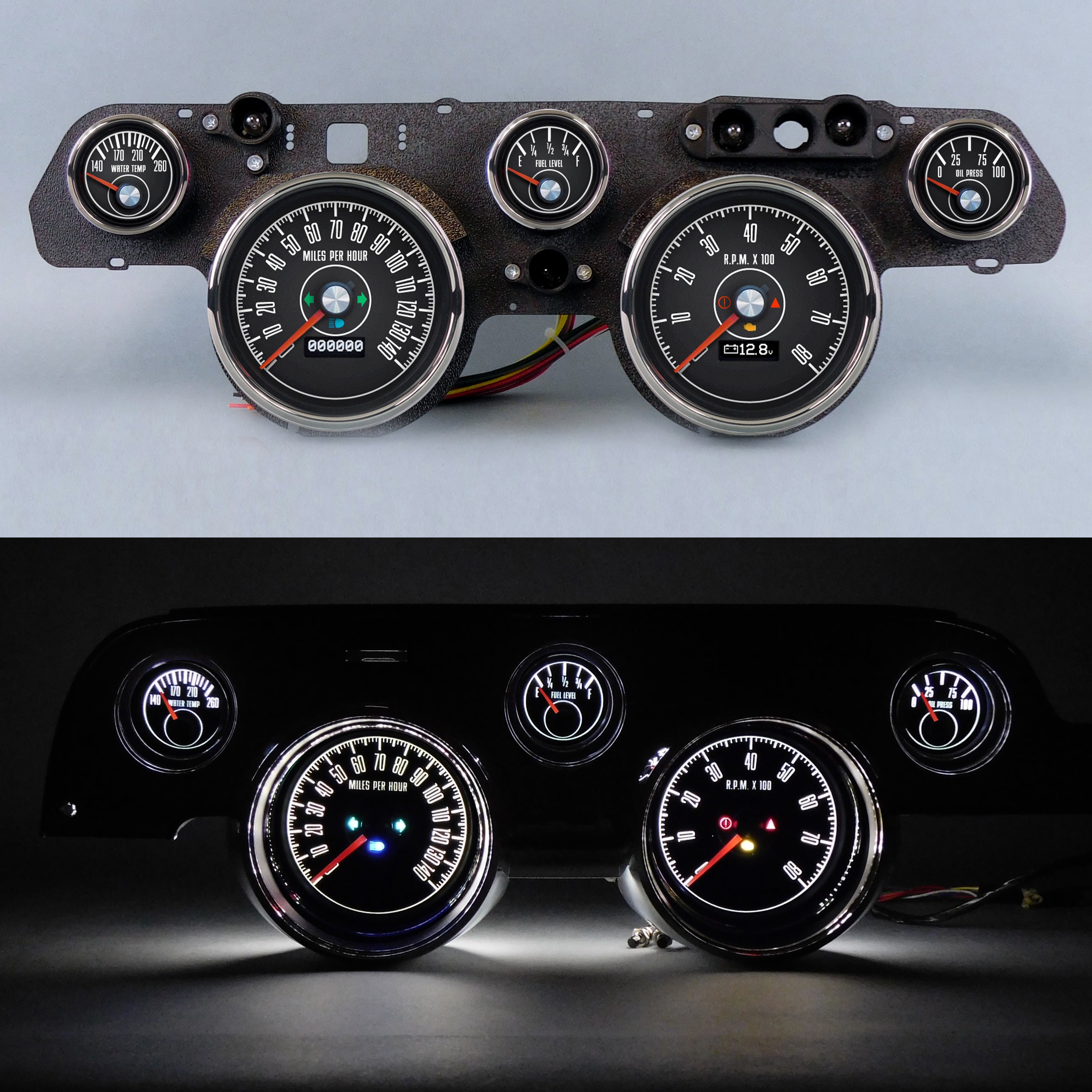 NEW VINTAGE USA 05305-53 M-153 Series Gauge Kit for 1967-68 Ford Mustang