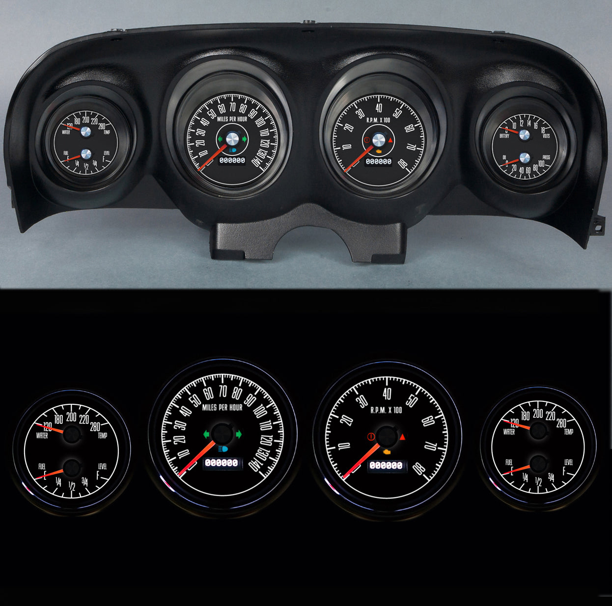 NEW VINTAGE USA 53408-53 M-153 Series Gauge Kit for 1969-70 Ford Mustang