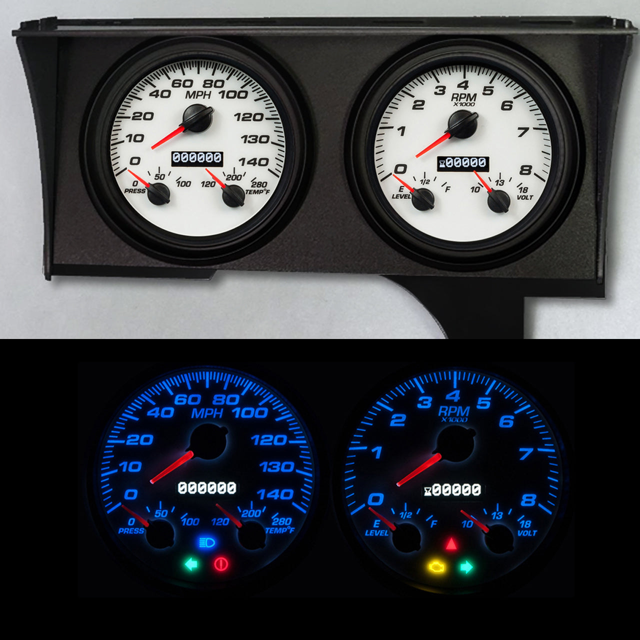 NEW VINTAGE USA 88321-03 Performance II Gauge Kit for GM G-Body 1978-88, White Face