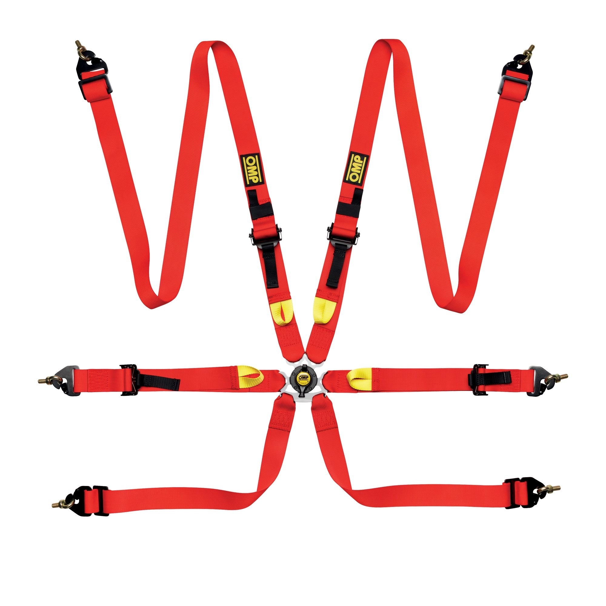 OMP Racing INC DA0-0208-A01-061 First 2 Harness Red Clip In 6 Point