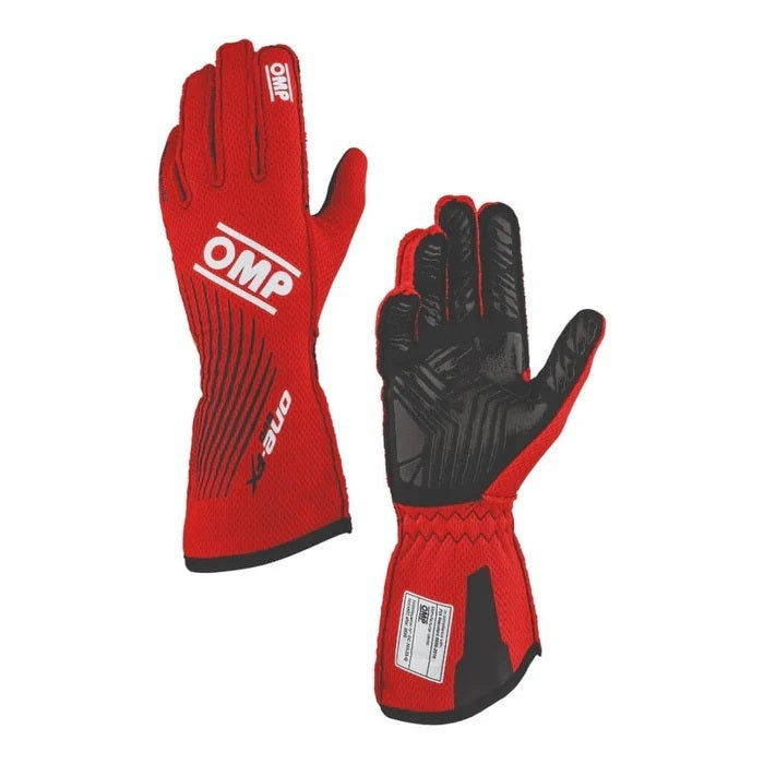 OMP Racing INC IB0-0773-C01-061-M ONE EVO FX GLOVES My2026 FIA 8856-2018 RED Sz. M