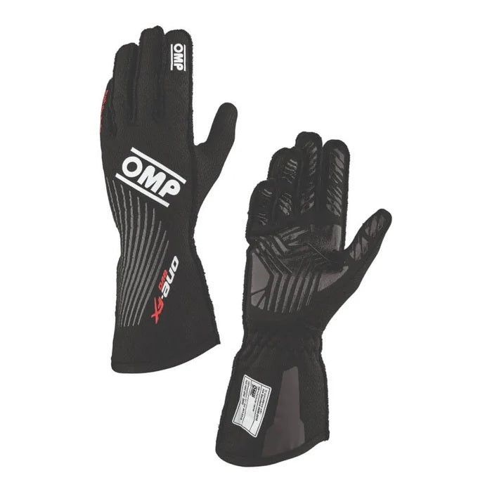 OMP Racing INC IB0-0773-C01-071-M ONE EVO FX GLOVES My2026 FIA 8856-2018 BLACK Sz.