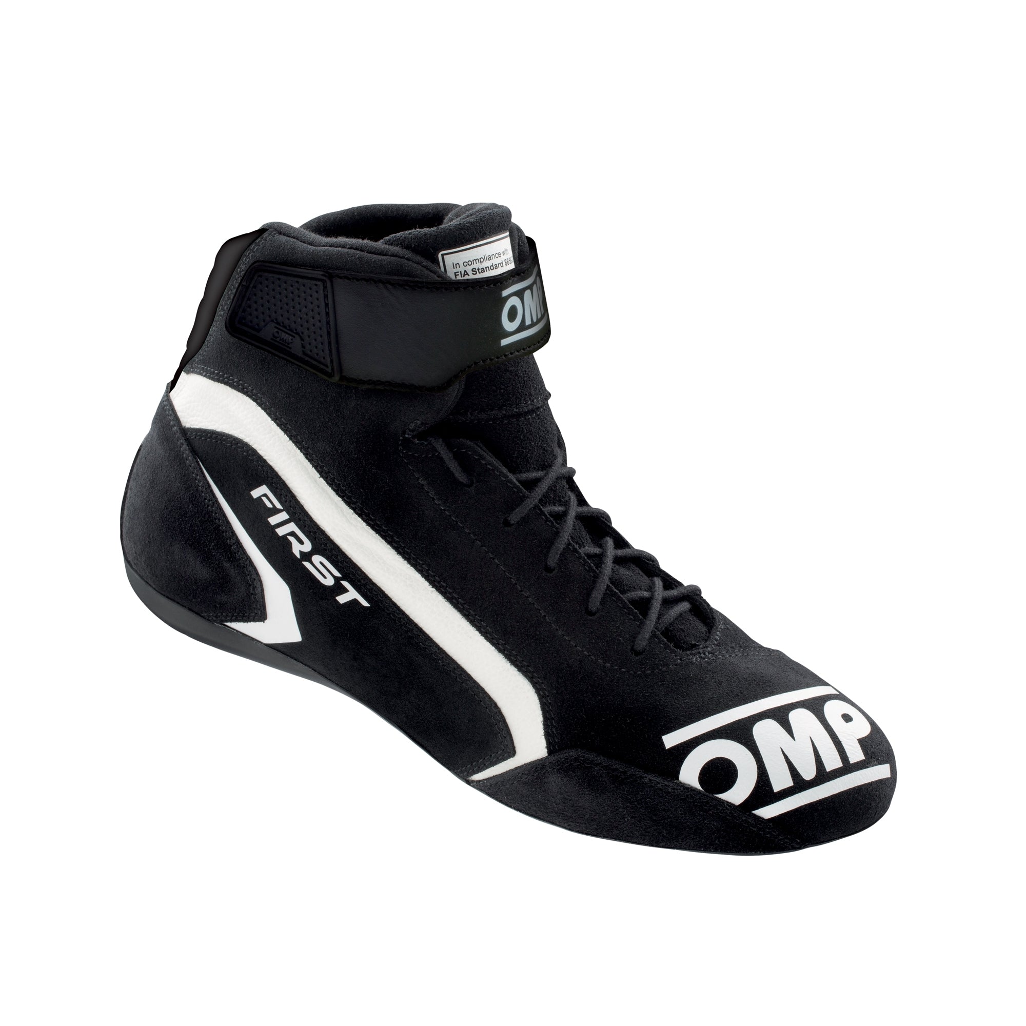 OMP Racing INC IC0-0824-A01-071-42 FIRST SHOES My2021 BLACK Tg. 42 FIA 8856-2018