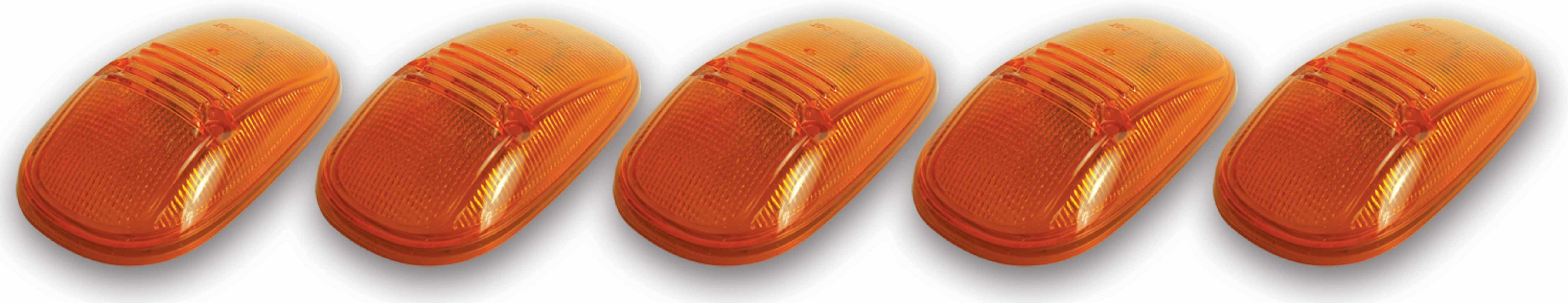 Pacer Performance 20-244 LED Amber Hi-5 Clearance Light Kit for 1999-2002 Dodge Full-Size Trucks