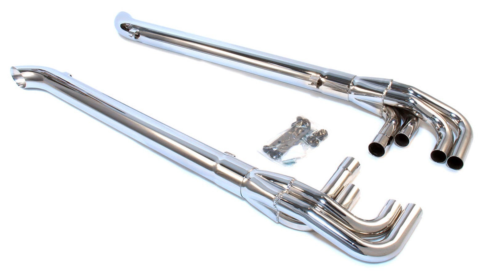 Patriot Exhaust H1165 Chrome Lake Pipes, 63-Inch Side Exhaust Pipes with 2-Inch Inlet, Pair