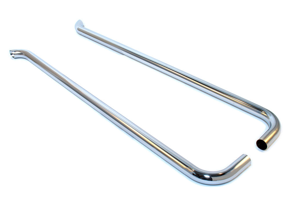 Patriot Exhaust H1270 Slant-Style Low-Line Lake Side Pipes, 70-Inch Chrome Steel Pair