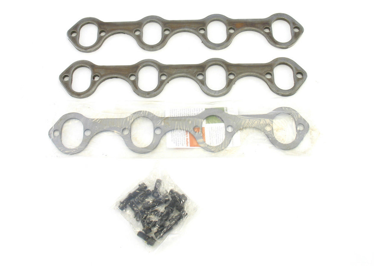 Patriot Exhaust H7870 Header Flange Kit for Small Block Ford, 5/16-Inch Thick, Oval Port, Pair