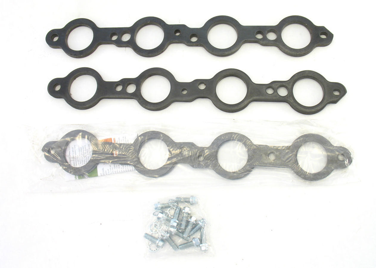 Patriot Exhaust H7893 Header Flange Kit for GM LS-Series, 3/8-Inch Thick, 1.75-Inch Round Port, Pair