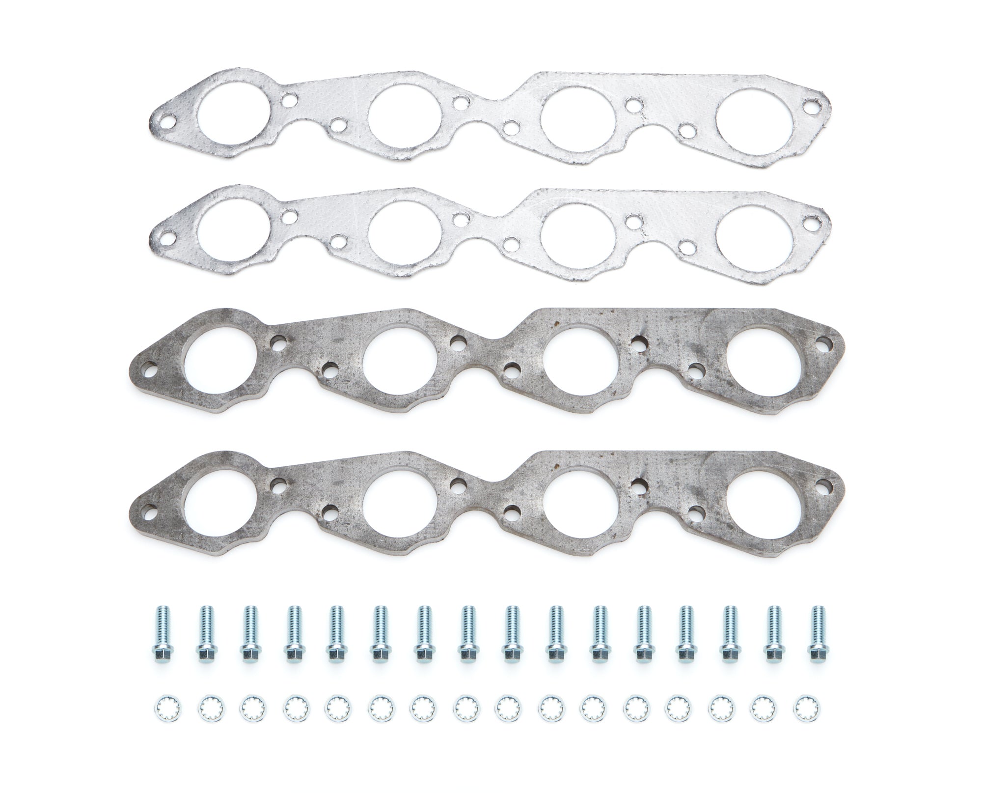 Patriot Exhaust H7899 Header Flange Kit for Big Block Chevy, 3/8 in Thick, 2 in Round Port, Pair