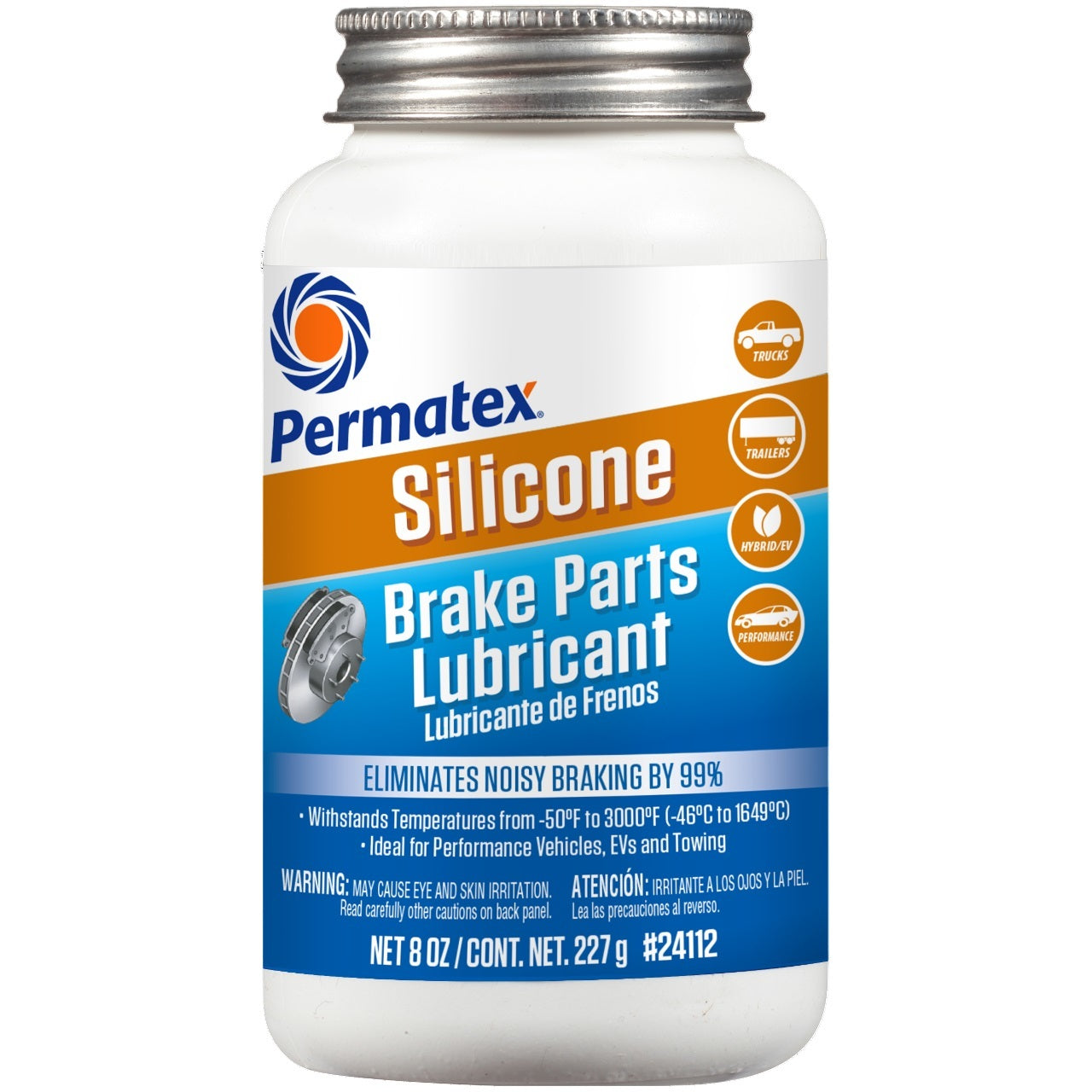 Permatex Assembly Lubricant - Brake Parts Lubricant - Silicone - Conventional - 8 oz Bottle 24112