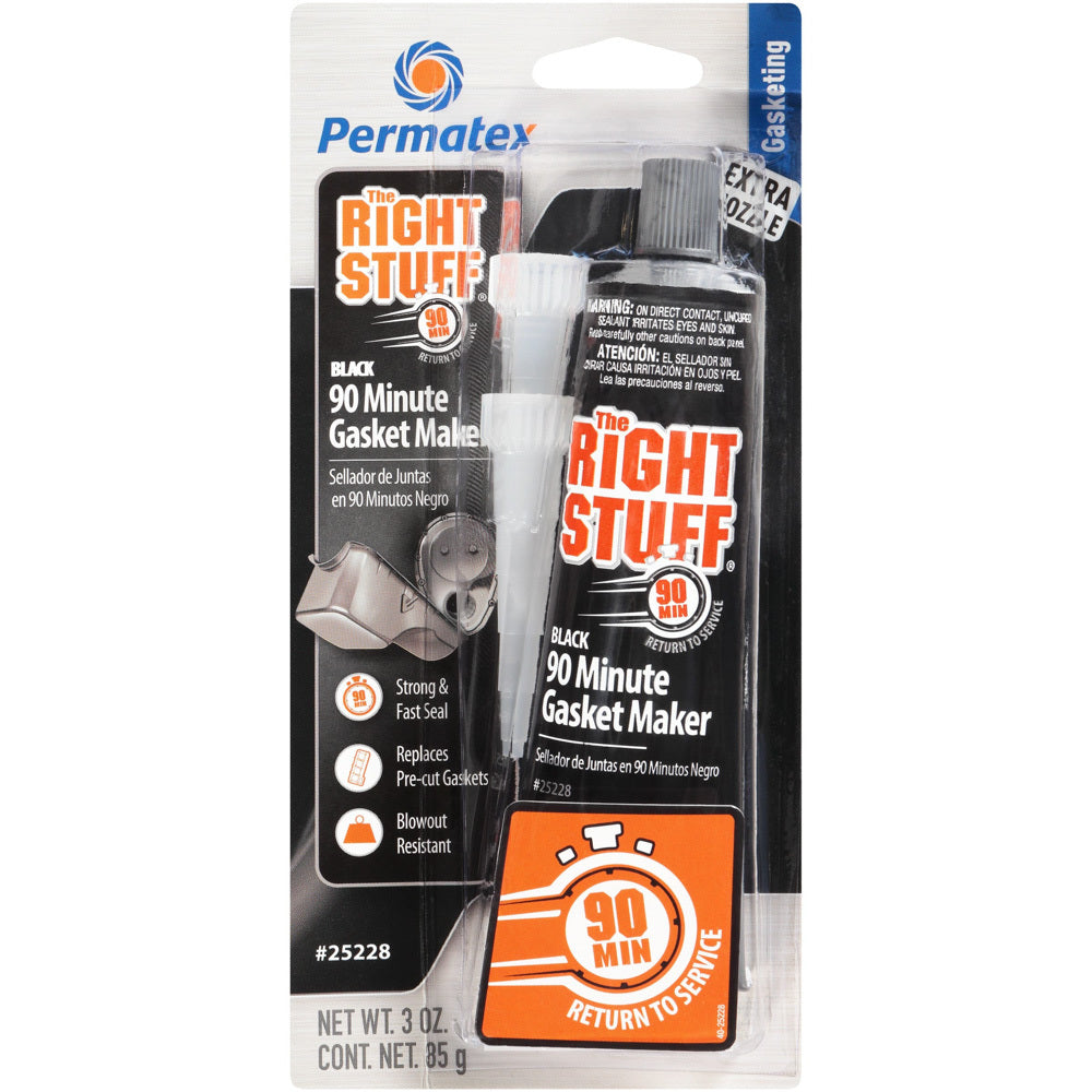 Permatex Sealant - The Right Stuff - Silicone Black - Silicone - 3 oz Tube 25228
