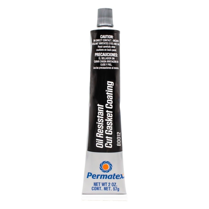 Permatex Gasket Sealant - Cut Gasket Coating - Oil Resistant - 2 oz Tube - Black 80012