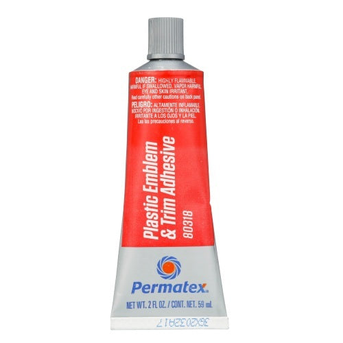 Permatex Adhesive - Plastic Emblem and Trim Adhesive - 2 oz Tube 80318