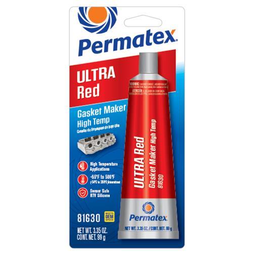 Permatex Sealant - Ultra Red - Sensor Safe - Silicone - 3.35 oz Tube 81630