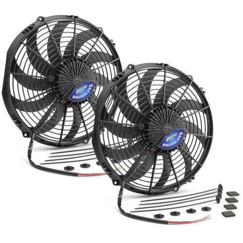 PROFORM 67049 Universal Brushless 10-Inch S-Blade Puller Electric Cooling Fan Pair