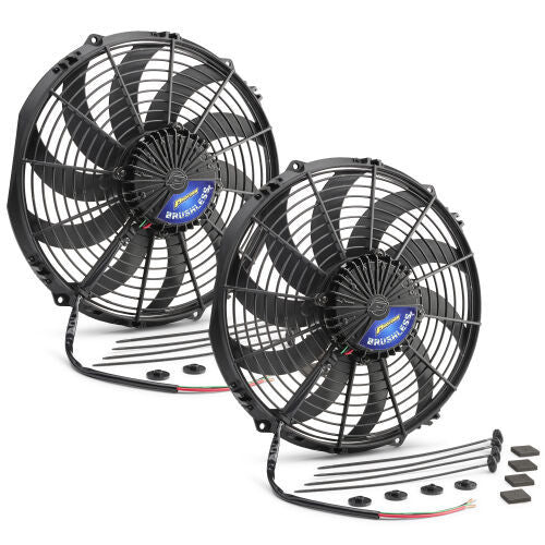 Proform 67056 Brushless Electric Fan Dual 12in S-Blade Puller