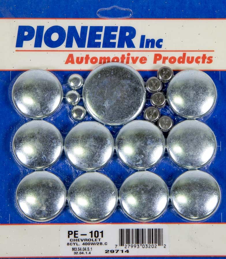 Pioneer Freeze Plug - Complete Engine - Steel - Zinc Oxide - Small Block Chevy - 400 - Kit PE-101