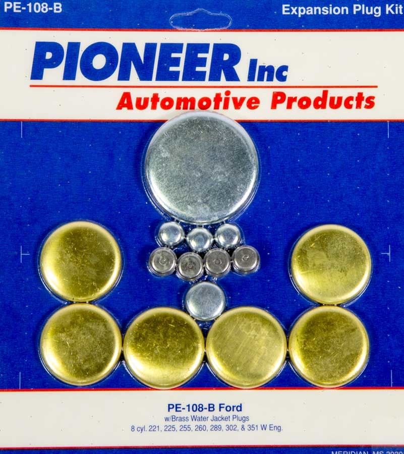 Pioneer Freeze Plug - Complete Engine - Steel - Zinc Oxide - Small Block Ford - Kit PE-108-B