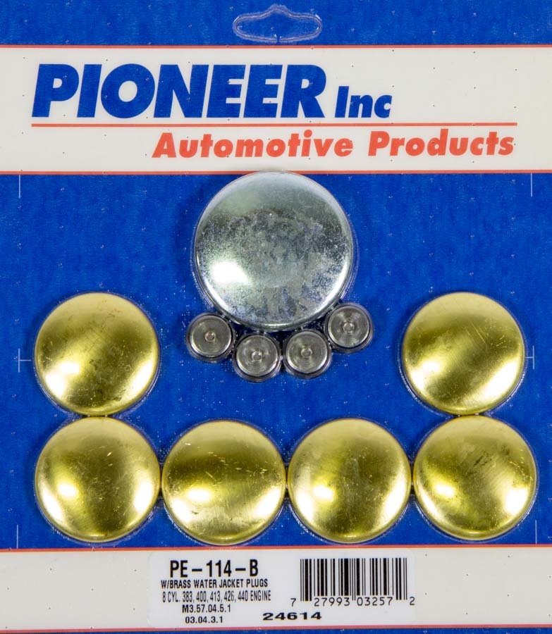 Pioneer PE-114-B Brass Freeze Plug Kit for Mopar B/RB-Series Engines