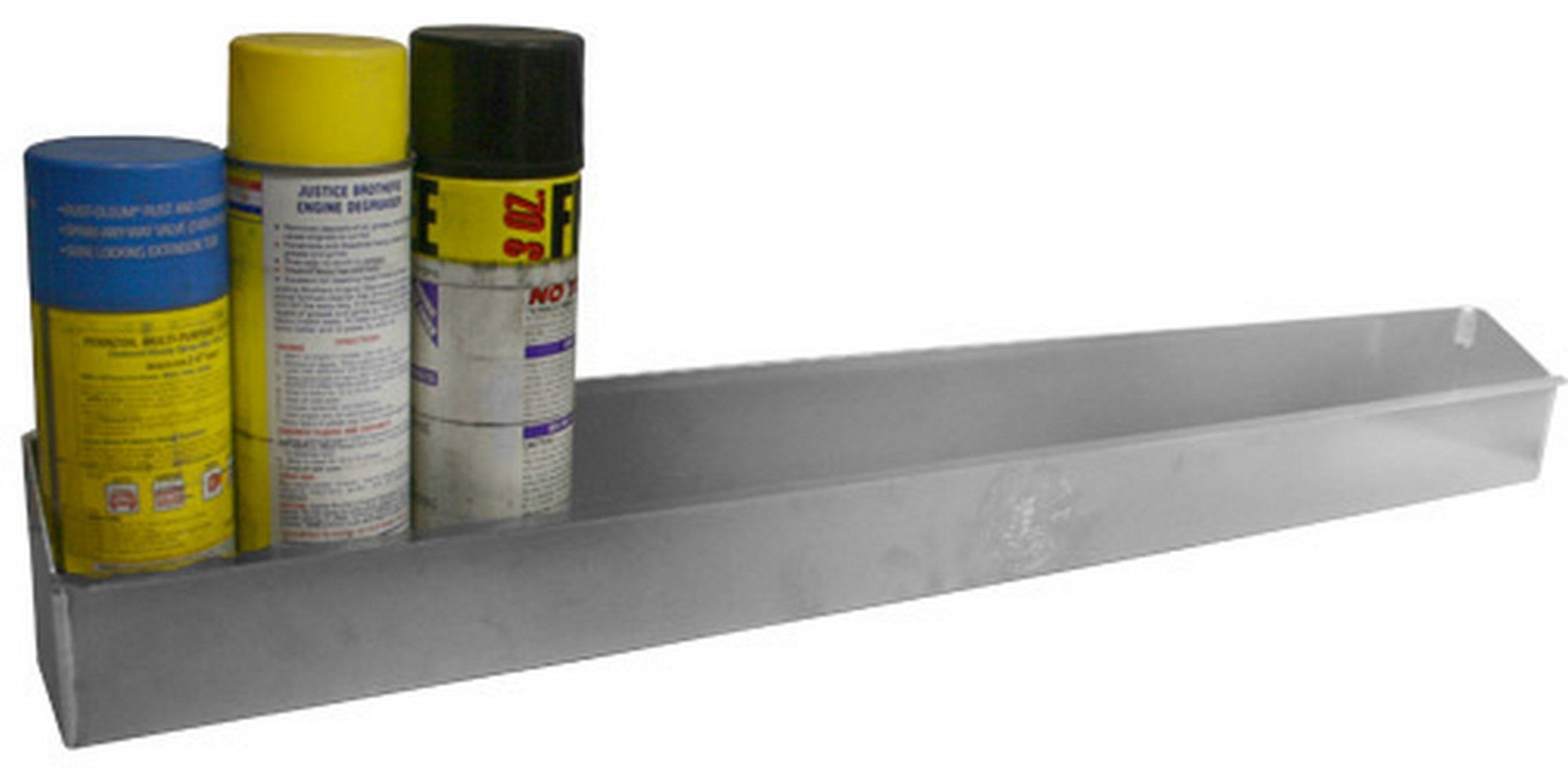 Pit Pal Aerosol Can Holder - 32.5 in Long - 2.75 in Deep - 12 Can Capacity - Aluminum - Natural PAL101