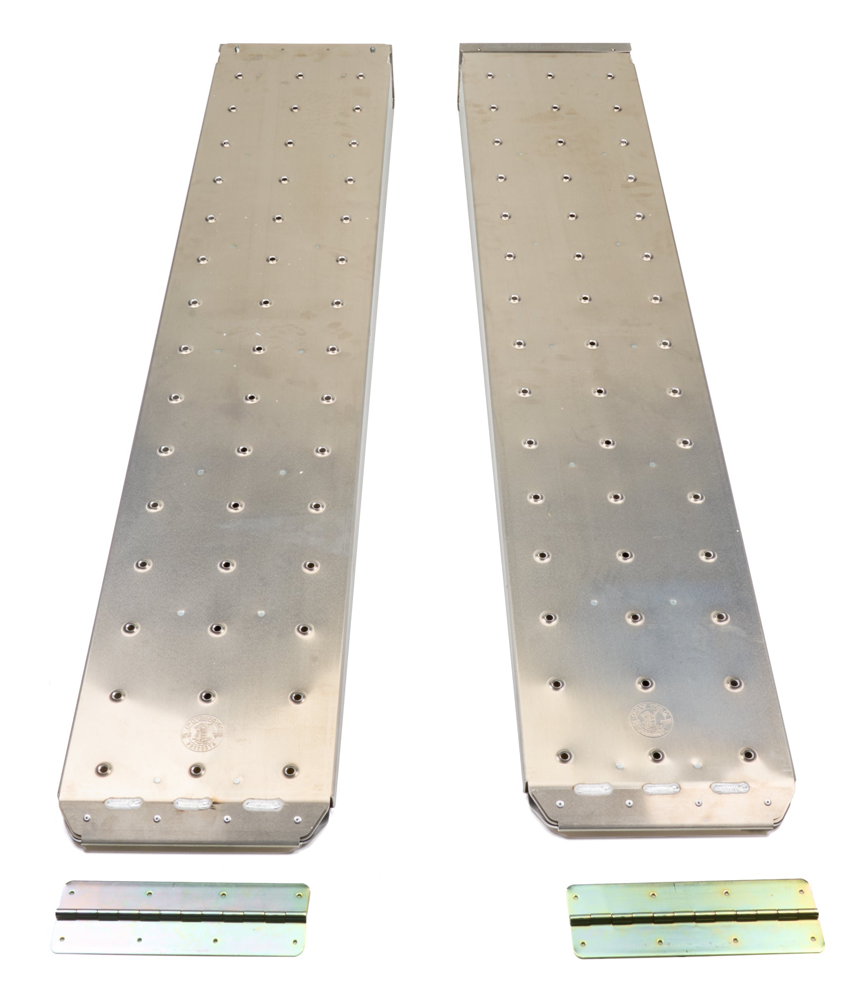 Pit Pal Trailer Ramp - 4 in Height - 72 in Long - 14 in Wide - 2 Degree Incline - Aluminum - Natural Pair PAL702