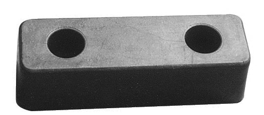 Pit Pal Trailer Door Bumper - 7-3/4 x 2 x 2-7/16 in - Rubber - Black PAL703