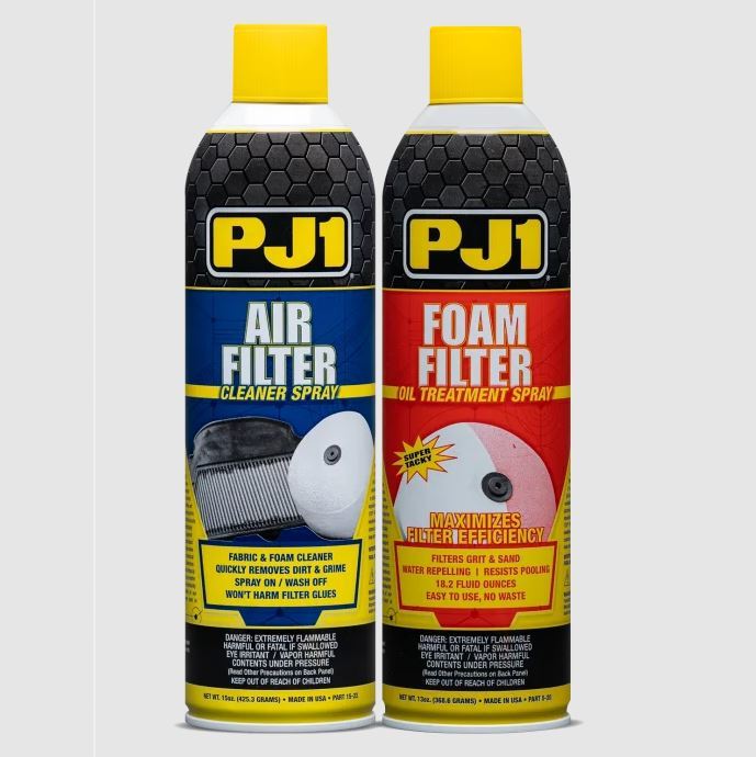 PJ1 Air Filter Service Kit - 20 oz Aerosol Cleaner - 20 oz Aerosol Oil - Foam / Fiber Filter - Kit 15-202