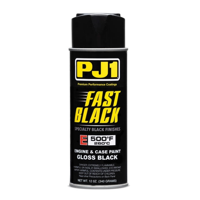 PJ1 Products 16-ENG Fast Black Engine Paint, Gloss Black, 500°F High-Temperature Enamel, 11 oz Aerosol