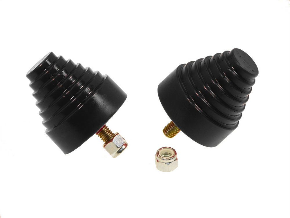Prothane 19-1318-BL Universal Polyurethane Stepped Cone Bump Stops, Black, Pair