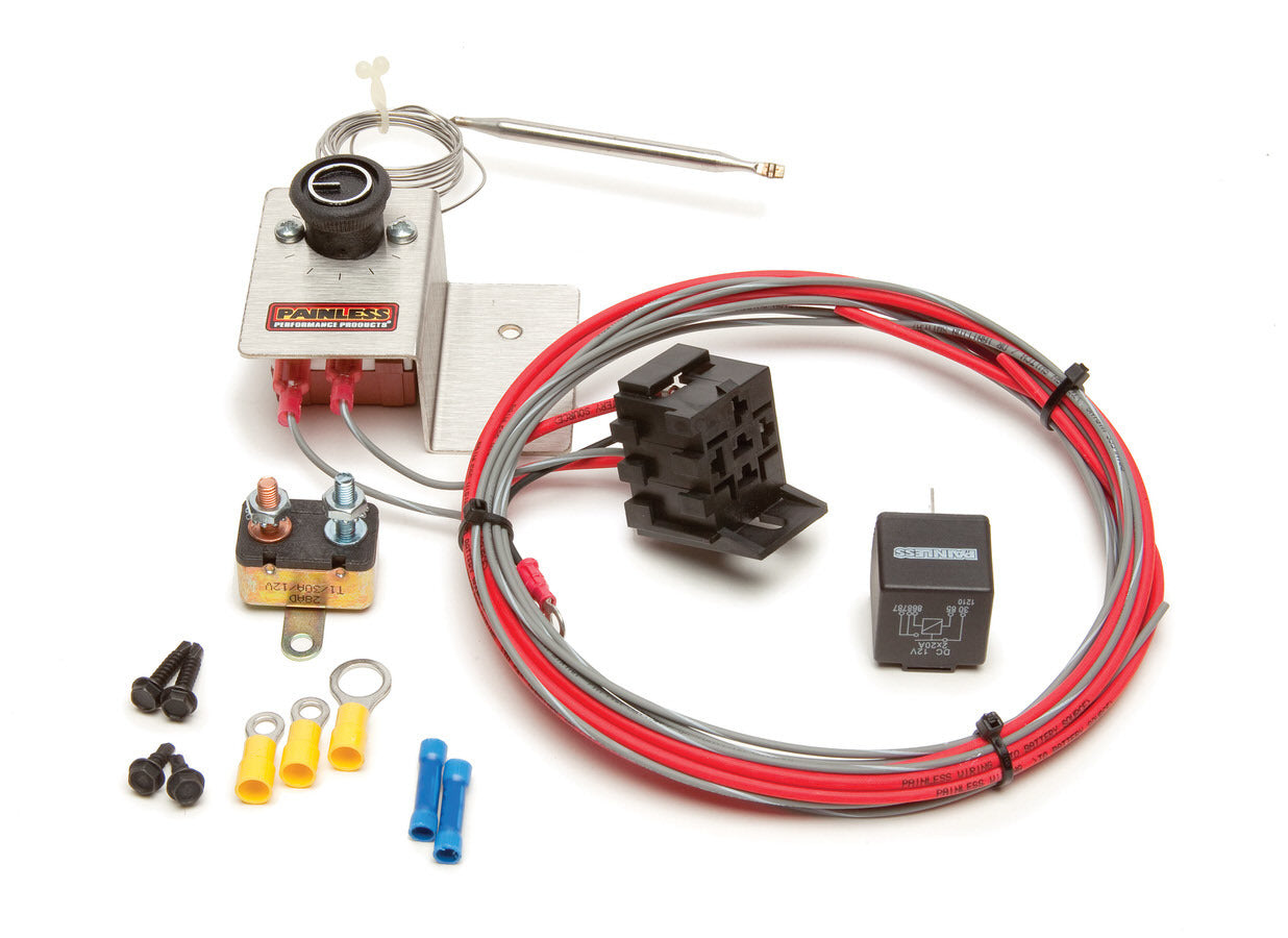 Painless Wiring Adjustable Fan Thermo. W/relay 30104 product image