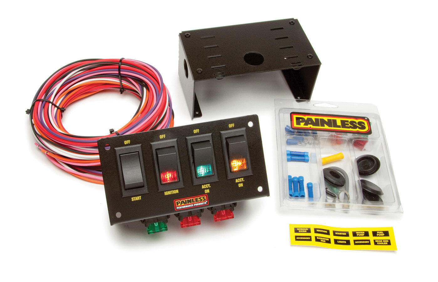 Painless Wiring 4 Switch Panel W/harness 50301 product image